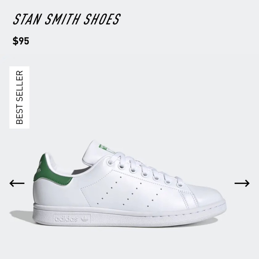 Stan Smith women’s size 9. Lightly worn and original green color
